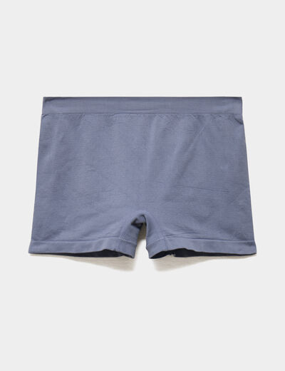 Shorty sans couture taille &eacute;lastiqu&eacute;e bleu gris femme