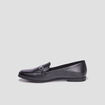 Mocassins plats avec boucles noir femme