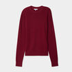 Pull en maille textur&eacute;e col rond bordeaux homme