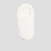 Chaussons mules fausse fourrure blanc femme
