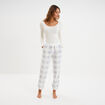 Pantalon de pyjama ecru femme