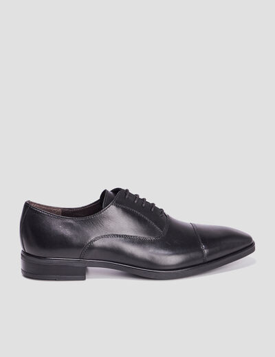 Derbies à lacets en cuir noir homme