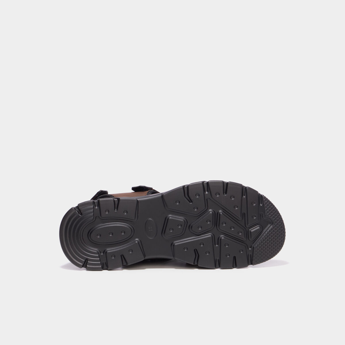 Sandales avec scratchs marron homme