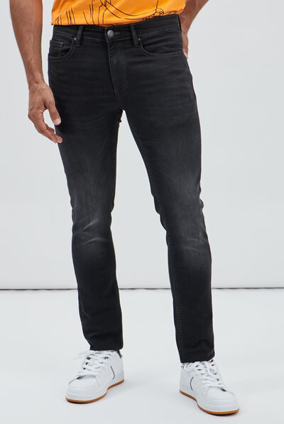 Jeans skinny stretch gris homme