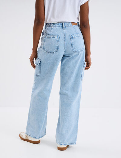 Jeans cargo taille standard Creeks denim triple stone femme