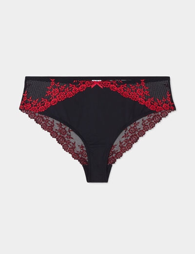 Culotte en dentelle rouge femme grande taille