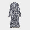 Robe chemise longue ceintur&eacute;e ecru femme