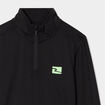 T-shirt sport col camionneur zipp&eacute; noir gar&ccedil;on