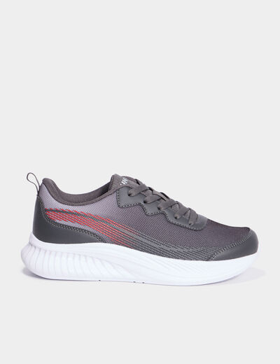 Baskets running gris garçon