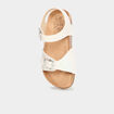Sandales plates avec boucles blanc fille