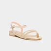 Sandales avec strass jaune or fille