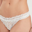 Tanga en dentelle blanc femme