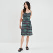 Robe longueur genou détail noeud dos noir femme