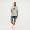 T-shirt manches courtes coton vert pastel homme