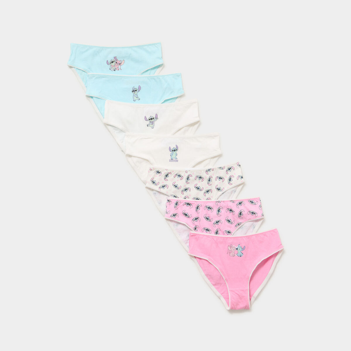 Lot 7 culottes Stitch doublure coton multicolore fille