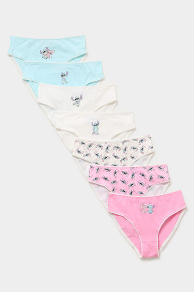 Lot 7 culottes Stitch doublure coton multicolore fille