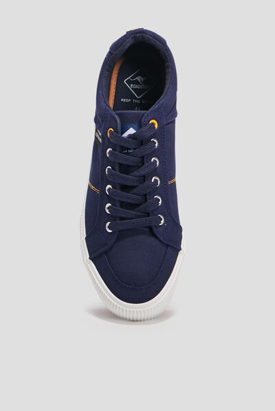 Tennis à lacets bleu marine homme
