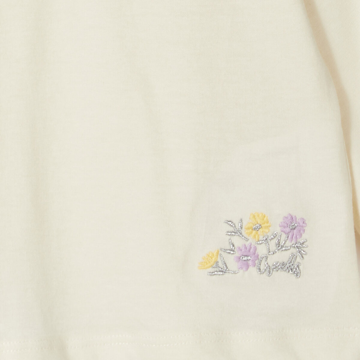 T-shirt avec broderie Creeks ivoire bébé fille