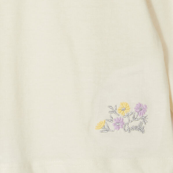 T-shirt avec broderie Creeks ivoire bébé fille