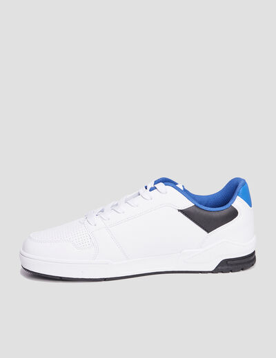 Tennis basses à lacets blanc homme