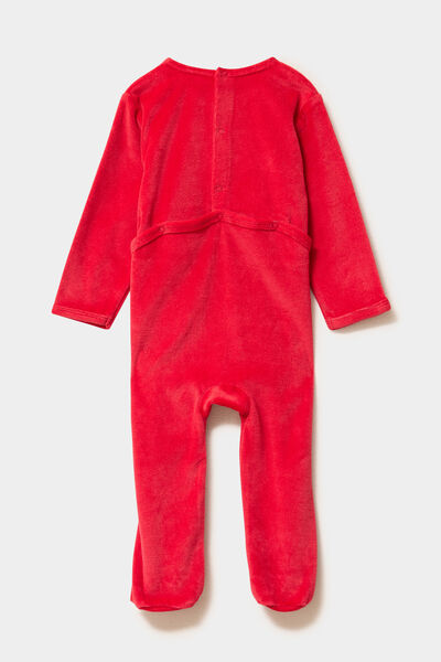 Dors-bien No&euml;l effet velours Stitch rouge b&eacute;b&eacute;