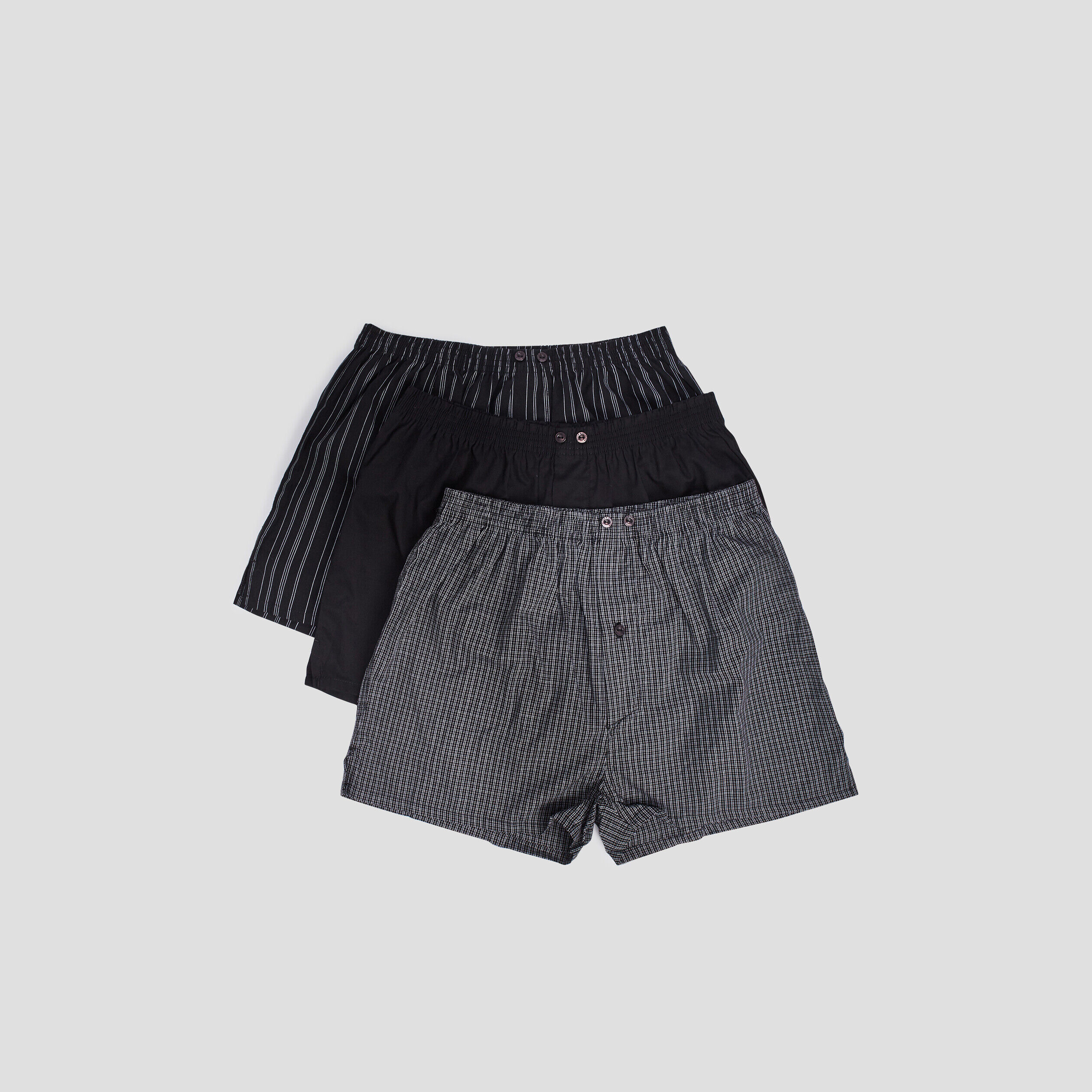 Lot 3 caleçons en coton noir homme LH
