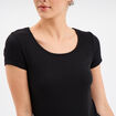Robe longue droite côtelée Liberto noir femme