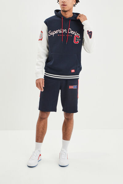 Sweat à capuche hoodie Creeks bleu marine homme