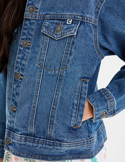Blouson en jean coton denim stone garçon