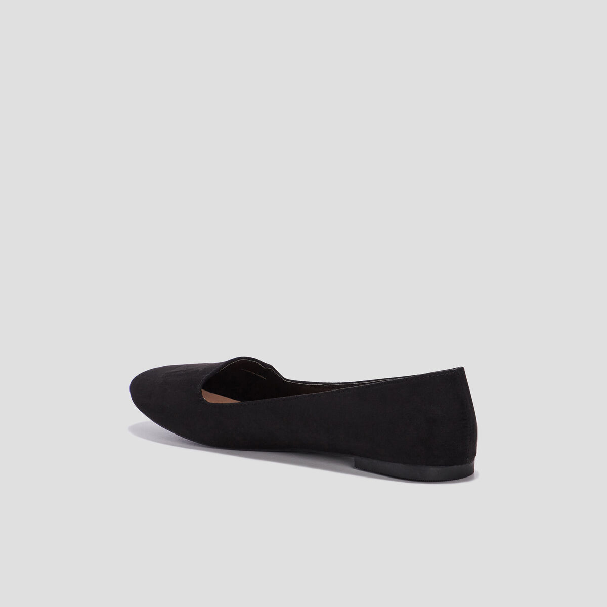 Ballerines esprit mocassins plates noir femme