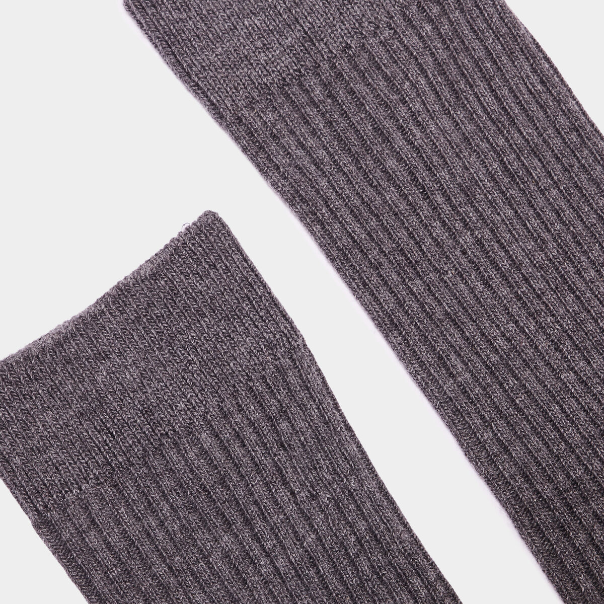 Lot 2 paires chaussettes côtelées gris foncé homme