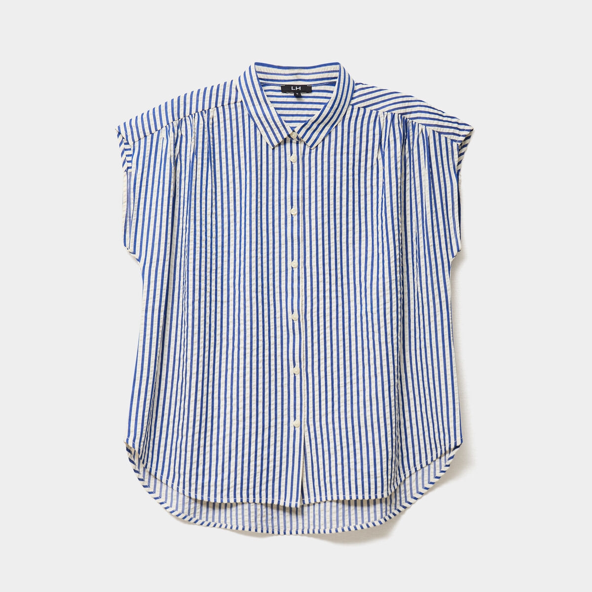 Chemise sans manches bleu femme