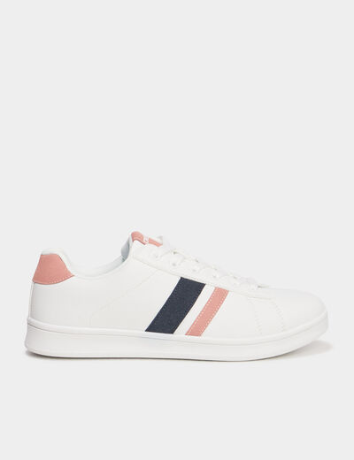 Tennis &agrave; lacets blanc femme
