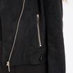 Veste courte esprit biker effet su&eacute;dine noir femme