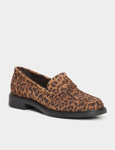 Mocassins en cuir multicolore femme