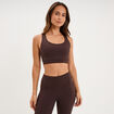 Brassi&egrave;re de sport dos nageur marron fonc&eacute; femme