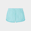 Short avec taille élastiquée bleu turquoise femme