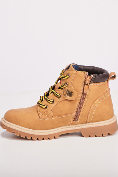 Bottines zippées Creeks camel garçon