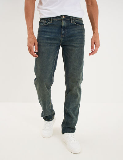 Jeans regular 5 poches denim dirty homme