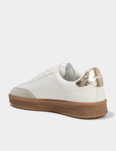 Baskets &agrave; lacets Josh Ellesse jaune or femme