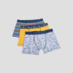 Lot 3 boxers jaune moutarde garçon