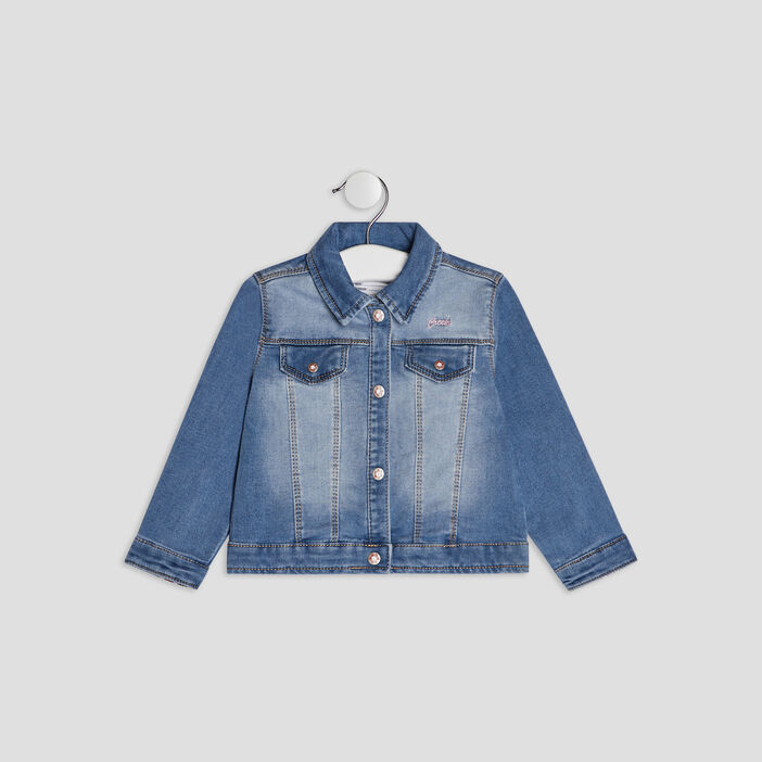 Veste Droite En Jean Creeks Bebe Fille Denim Double Stone La Halle