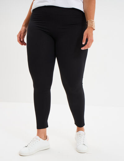 Legging avec taille &eacute;lastiqu&eacute;e noir femme grande taille