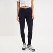 Legging taille haute bleu marine femme