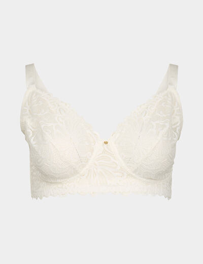 Soutien-gorge emboîtant dentelle blanc femme grande taille