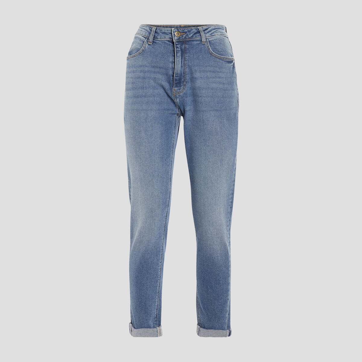 Jeans mom taille haute denim double stone femme