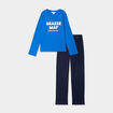 Ensemble pyjama pantalon coton bleu gar&ccedil;on