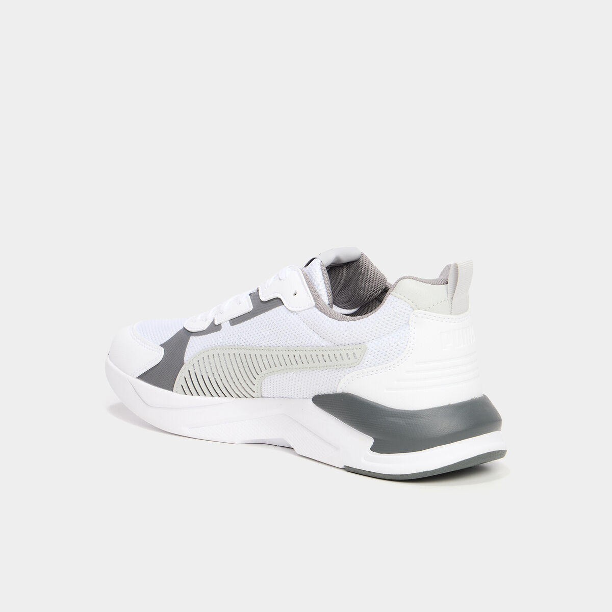 Baskets running &agrave; lacets Puma gris homme