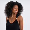Robe longue bretelles bijoux noir femme