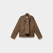 Veste oversize avec &eacute;charpe amovible marron clair femme